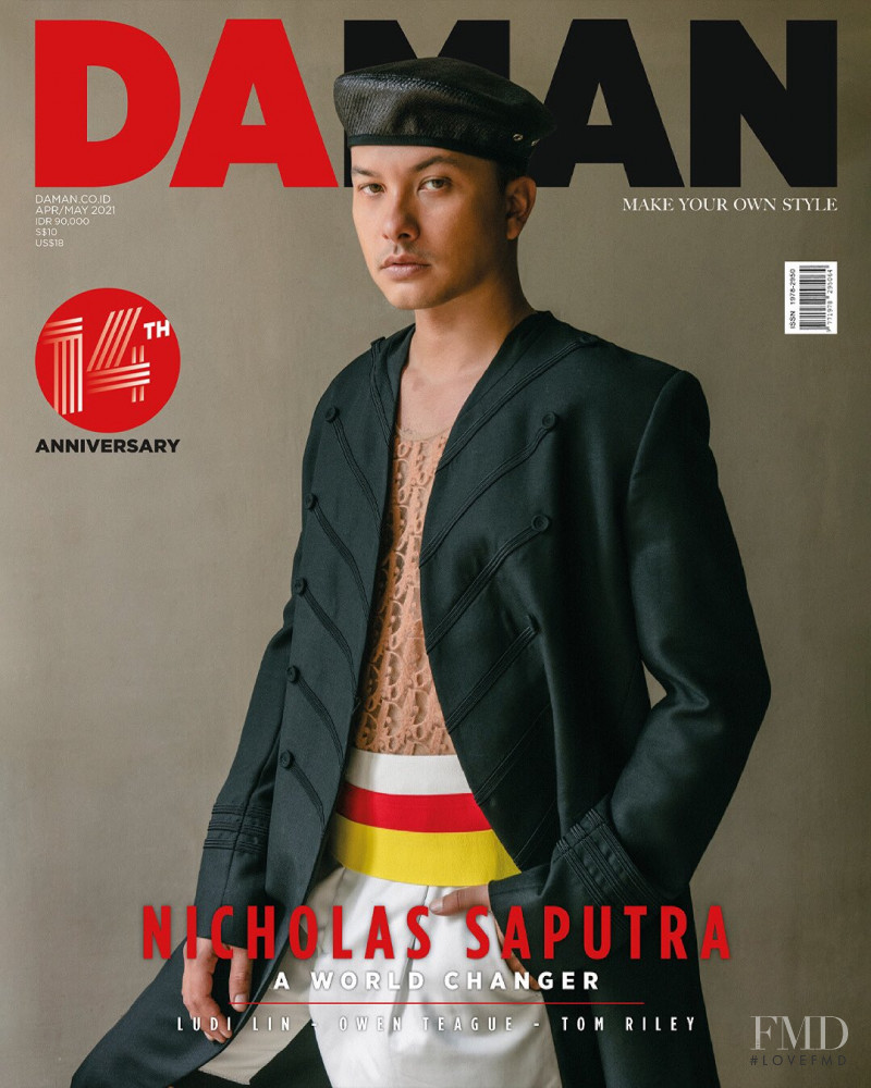 Nicholas Saputra featured on the DA MAN cover from April 2021