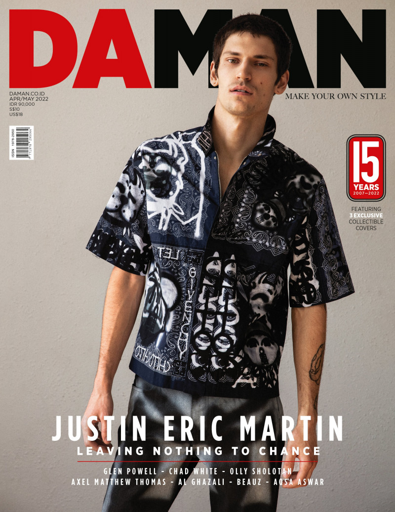 Justin Eric Martin featured on the DA MAN cover from April 2022