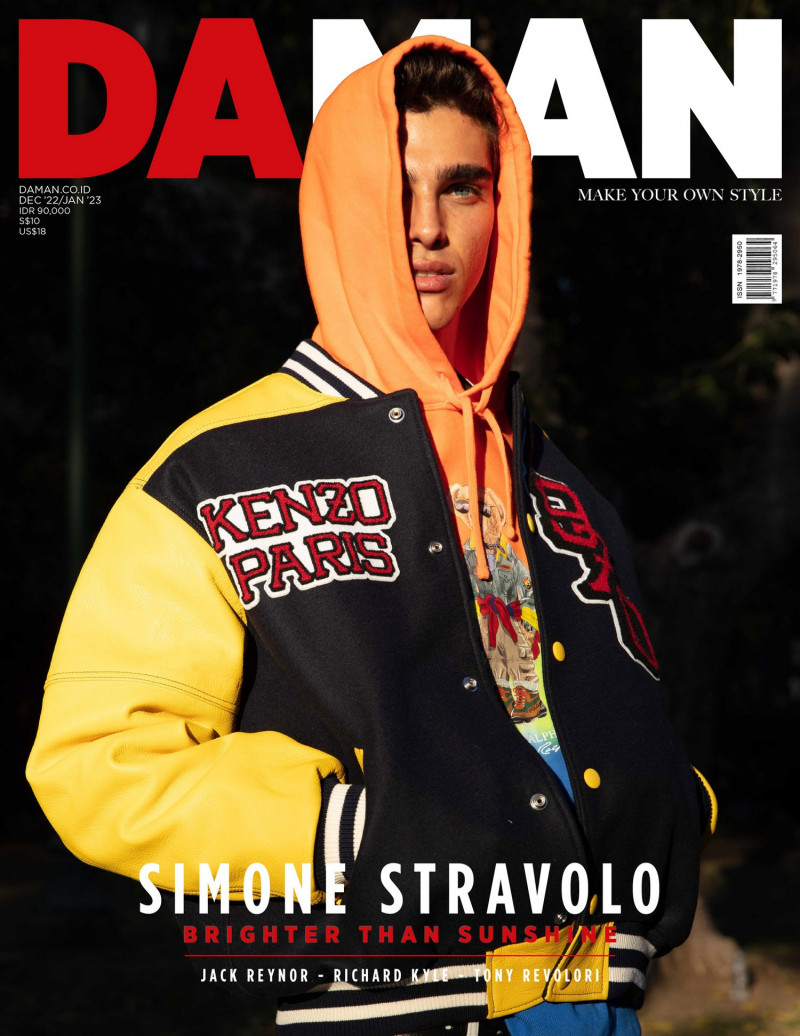 Simone Stravolo featured on the DA MAN cover from December 2022