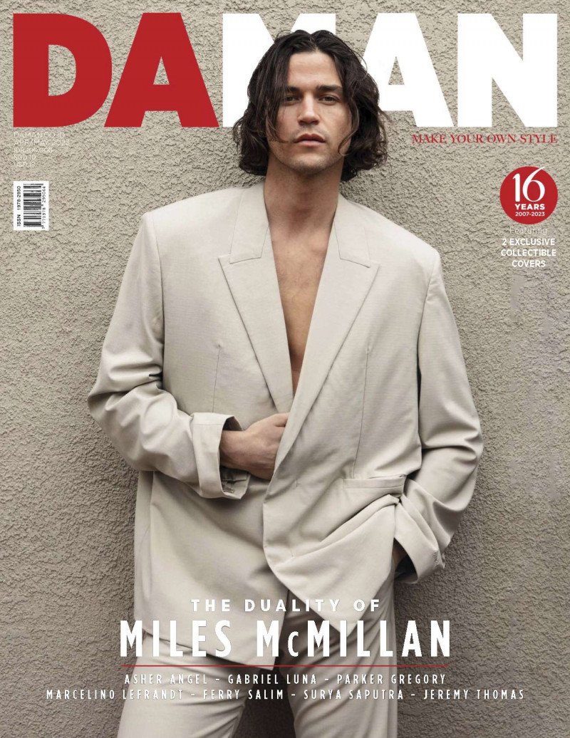 Miles McMillan featured on the DA MAN cover from April 2023