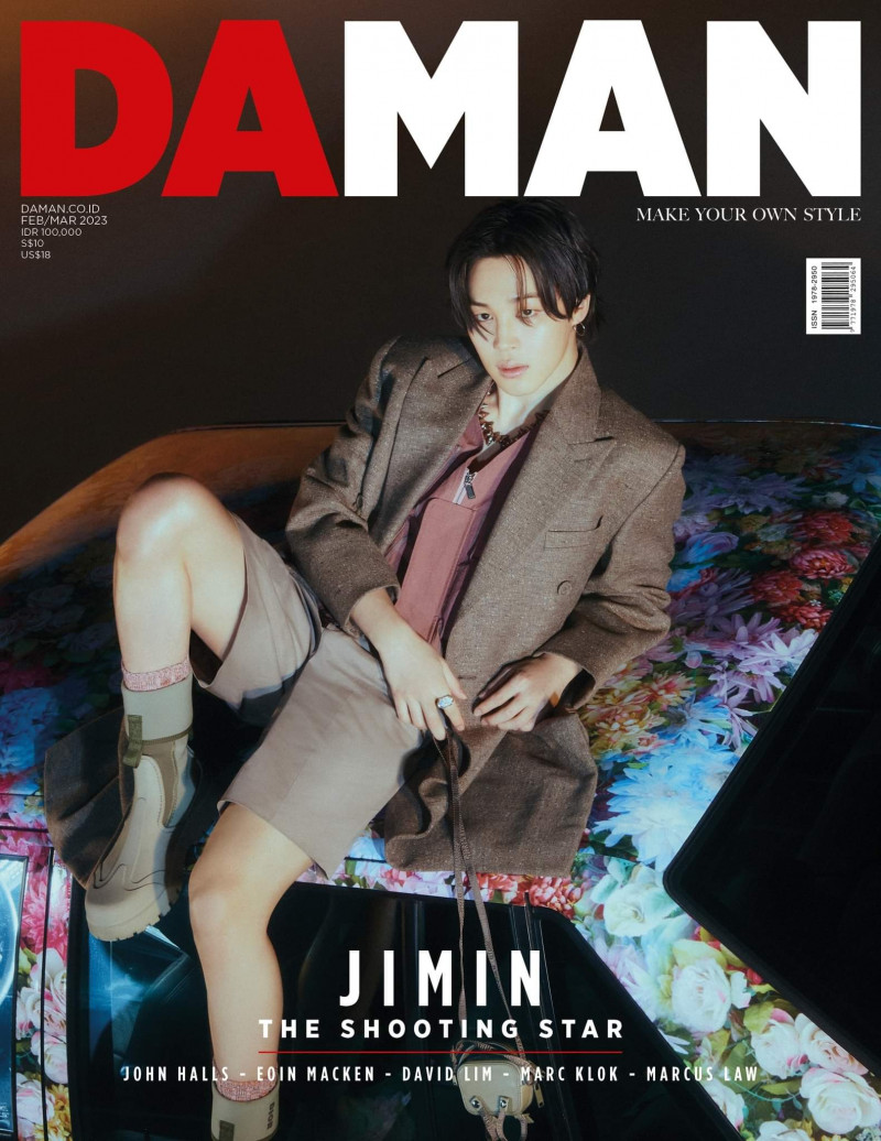 Jimin featured on the DA MAN cover from February 2023