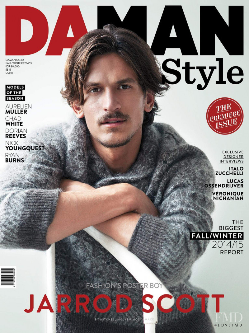 Jarrod Scott featured on the DA MAN Style cover from September 2014