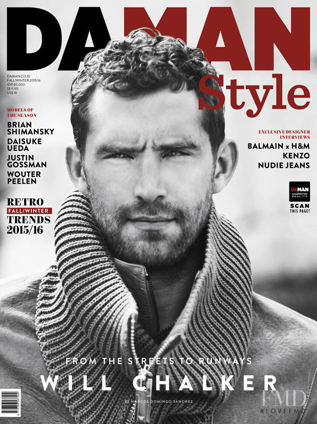 Will Chalker featured on the DA MAN Style cover from September 2015