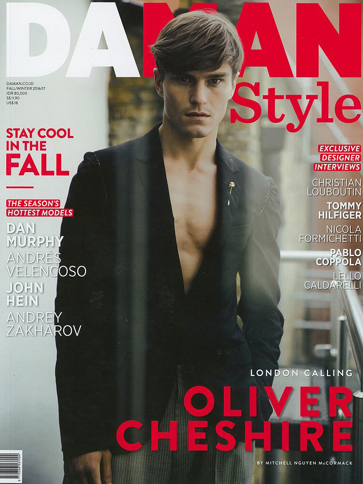 Oliver Cheshire featured on the DA MAN Style cover from September 2016