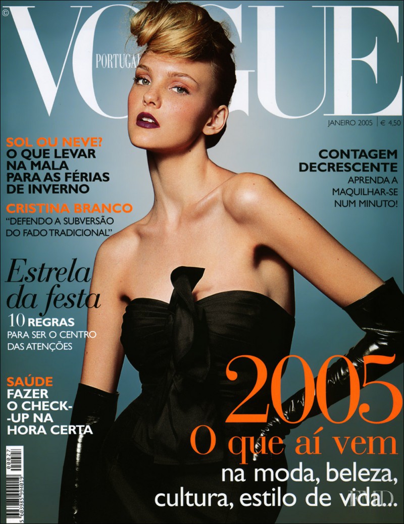 Caroline Trentini featured on the Vogue Portugal cover from January 2005