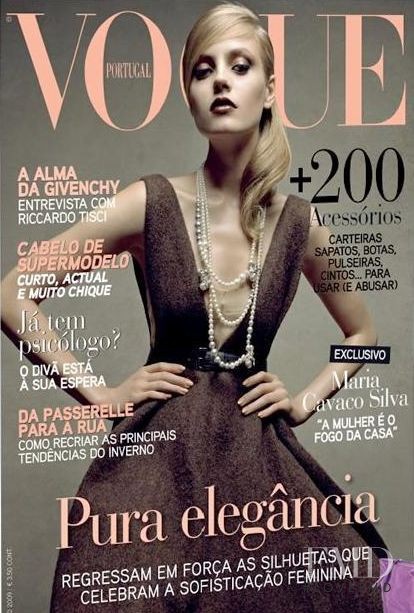 Anna Maria Jagodzinska featured on the Vogue Portugal cover from October 2009