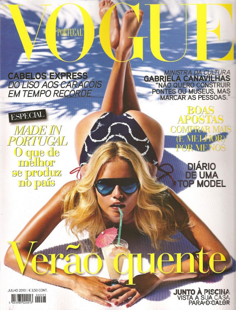Natasha Poly featured on the Vogue Portugal cover from July 2010