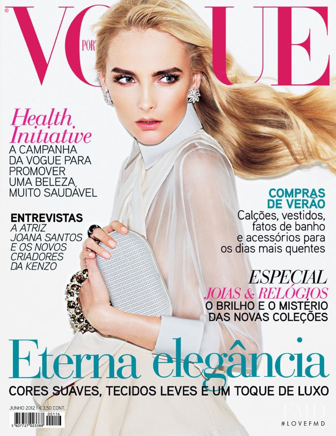 Snejana Onopka featured on the Vogue Portugal cover from June 2012