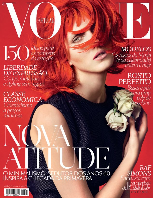 Iris Egbers featured on the Vogue Portugal cover from March 2013