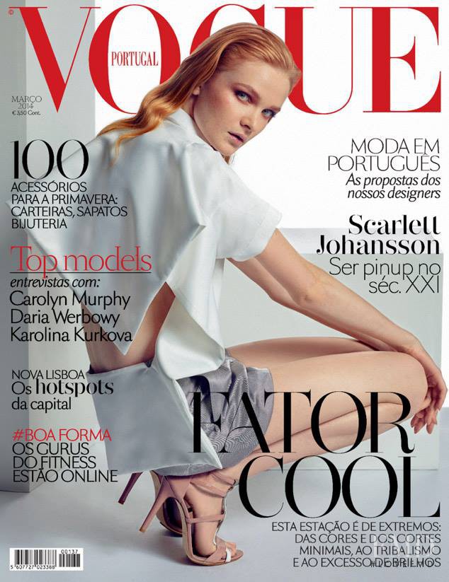 Julia Shvets featured on the Vogue Portugal cover from March 2014