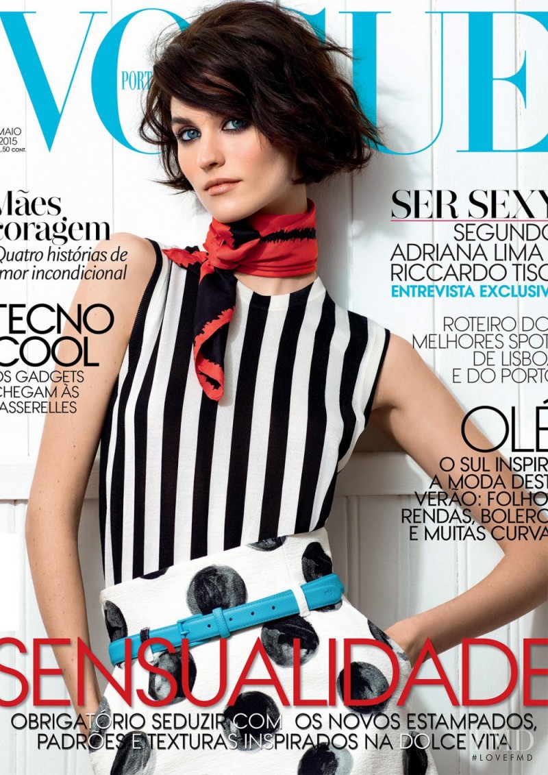 Manon Leloup featured on the Vogue Portugal cover from May 2015