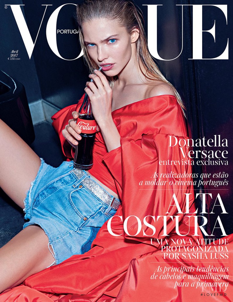 Sasha Luss featured on the Vogue Portugal cover from April 2017