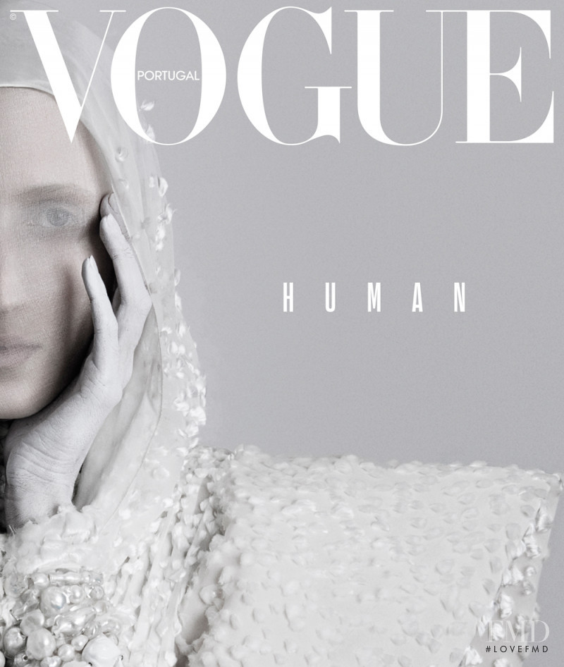 Anna Cleveland featured on the Vogue Portugal cover from December 2017