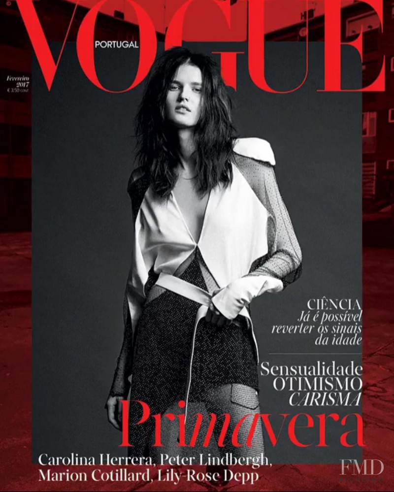 Katlin Aas featured on the Vogue Portugal cover from February 2017