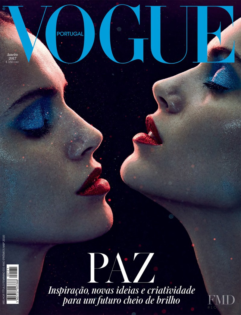 Amanda Brandão Wellsh featured on the Vogue Portugal cover from January 2017
