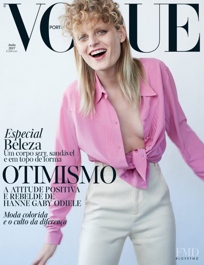 Hanne Gaby Odiele featured on the Vogue Portugal cover from June 2017