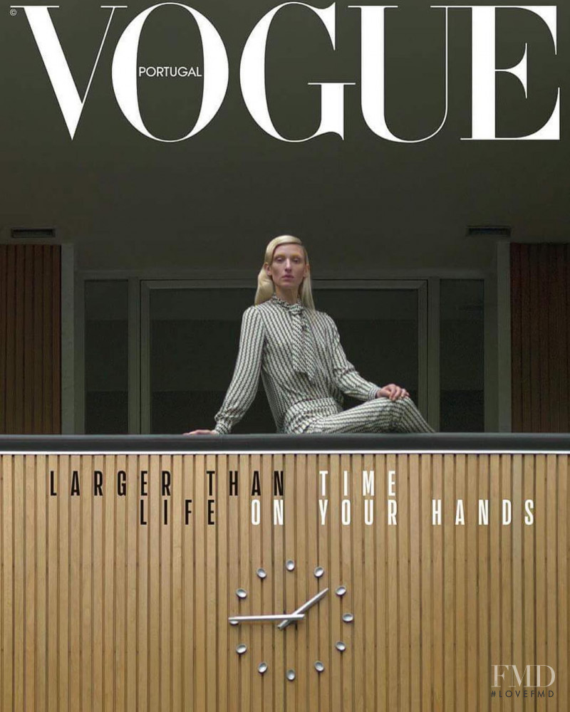 Maggie Maurer featured on the Vogue Portugal cover from February 2018
