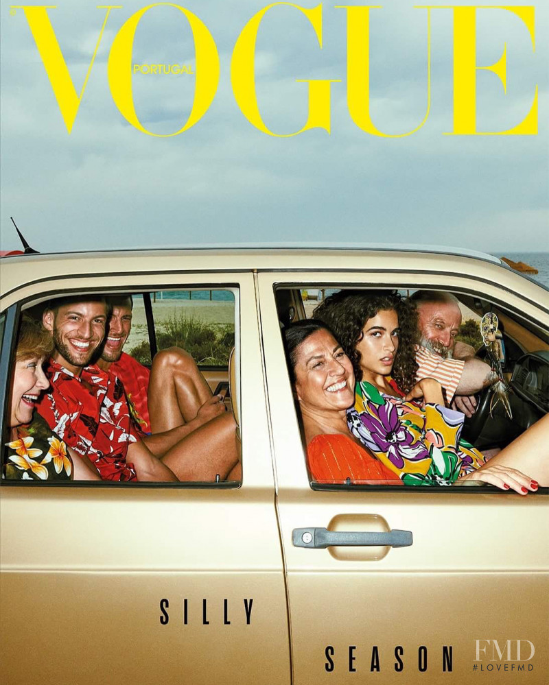 Chiara Scelsi, Kevin de Sampaio, Jonathan de Sampaio featured on the Vogue Portugal cover from July 2018