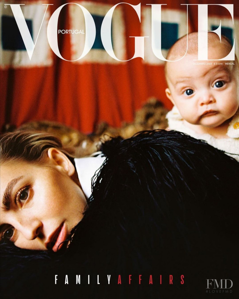 Jessica Athayde featured on the Vogue Portugal cover from December 2019
