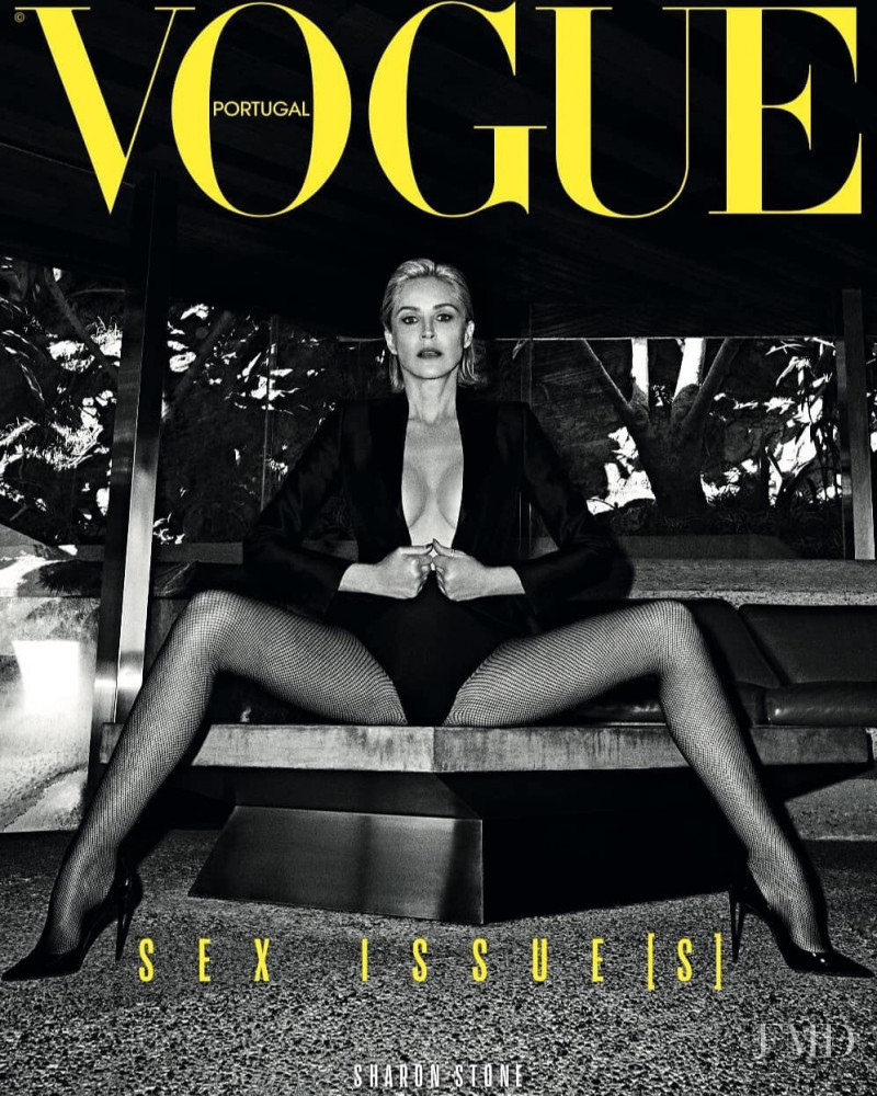 Sharon Stone featured on the Vogue Portugal cover from May 2019