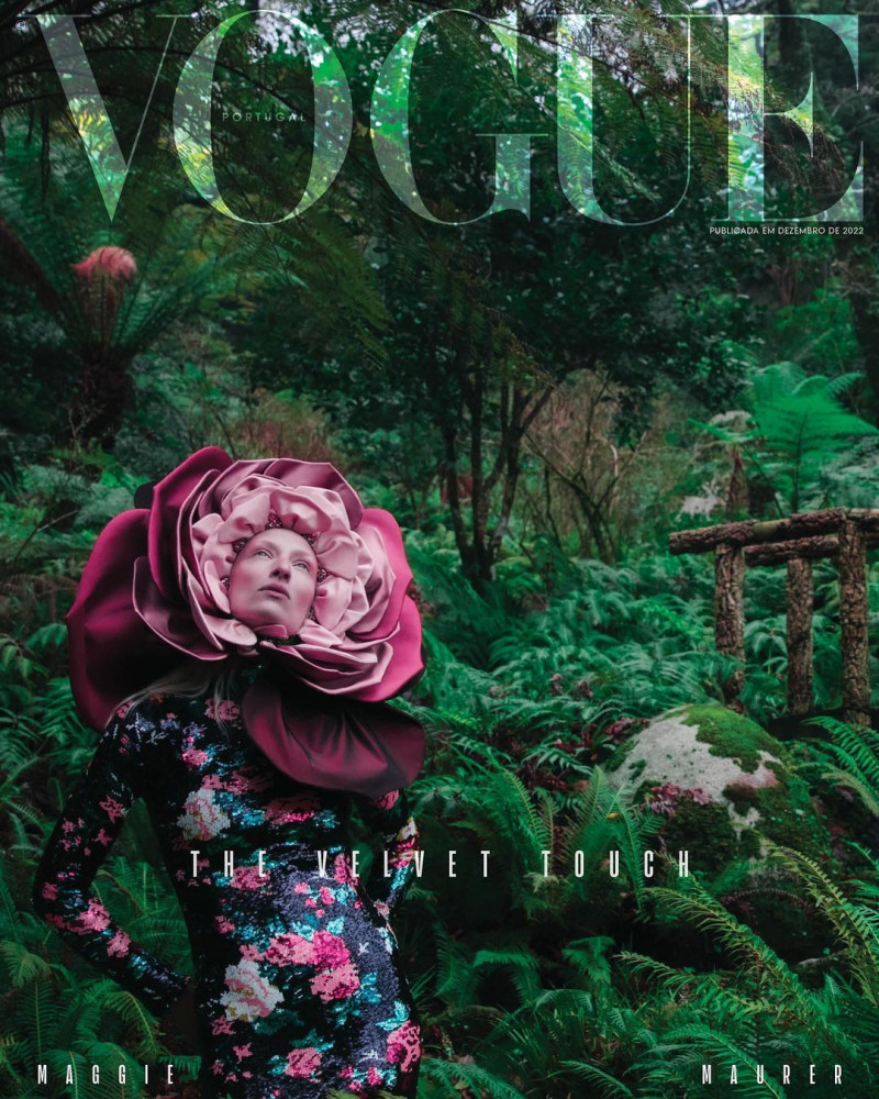 Maggie Maurer featured on the Vogue Portugal cover from December 2022