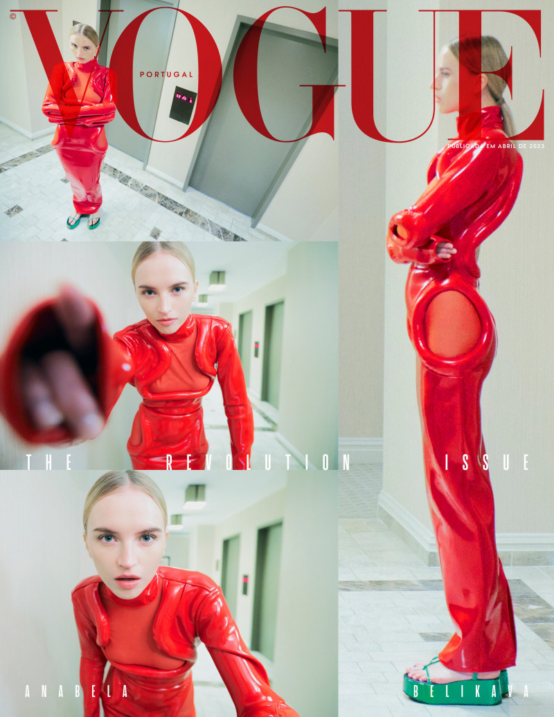 Anabela Belikova featured on the Vogue Portugal cover from April 2023