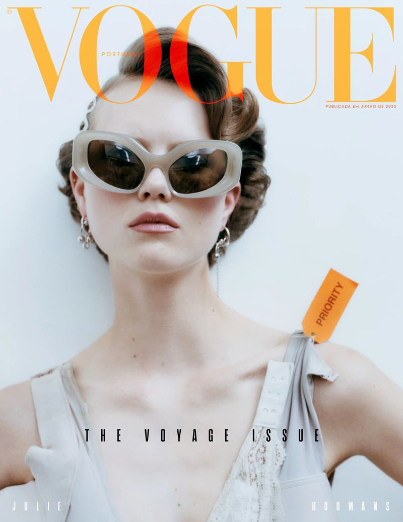 Julie Hoomans featured on the Vogue Portugal cover from June 2023