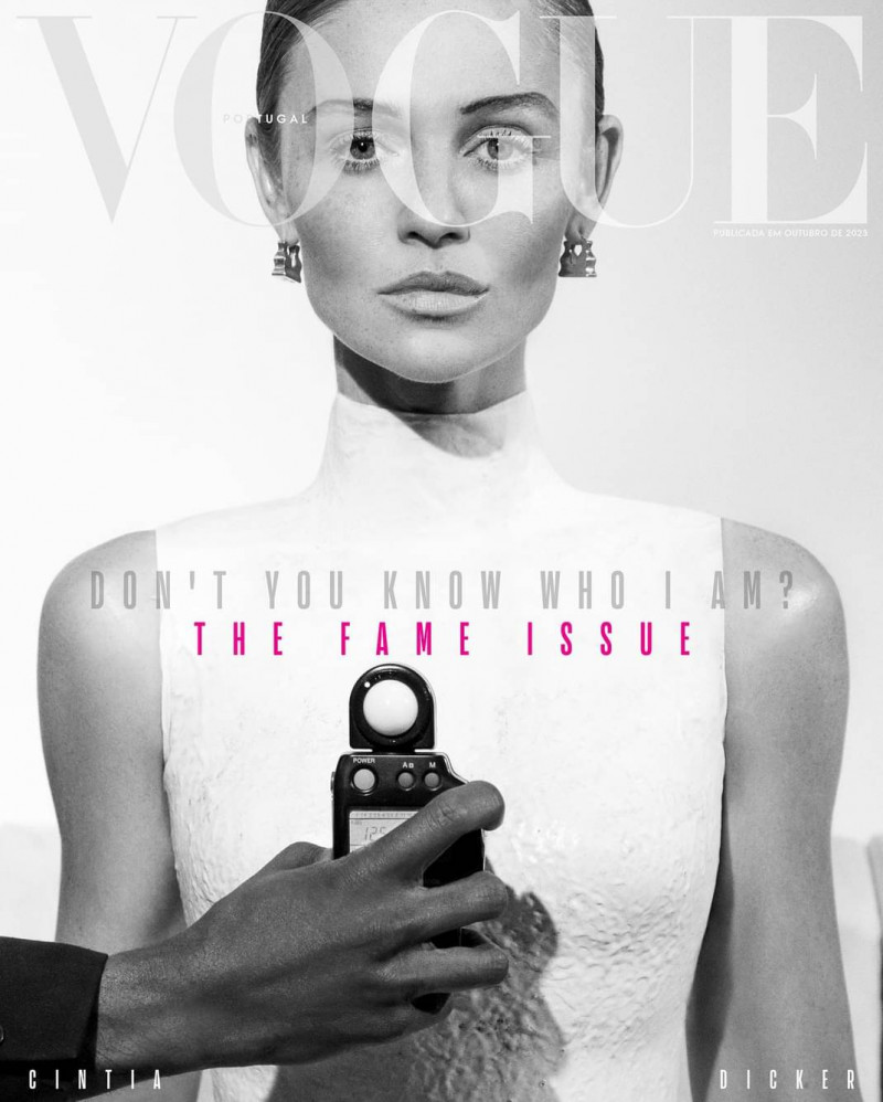 Cintia Dicker featured on the Vogue Portugal cover from October 2023