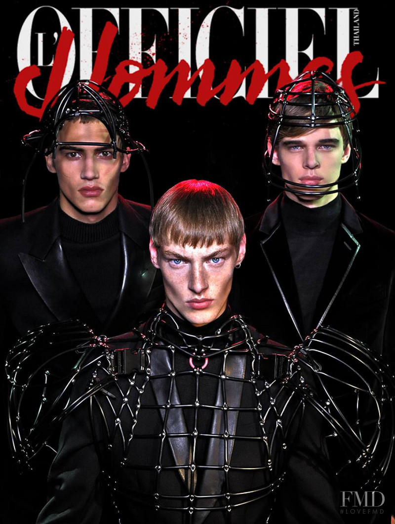 Roberto Sipos featured on the L\'Officiel Hommes Thailand cover from September 2014