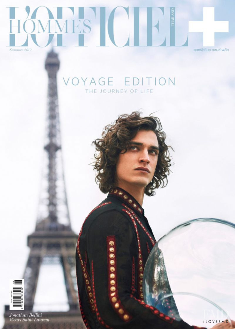 Jonathan Bellini featured on the L\'Officiel Hommes Thailand cover from June 2019