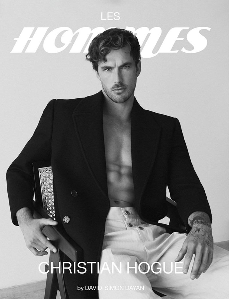 Christian Hogue featured on the Les Hommes Publics cover from May 2023