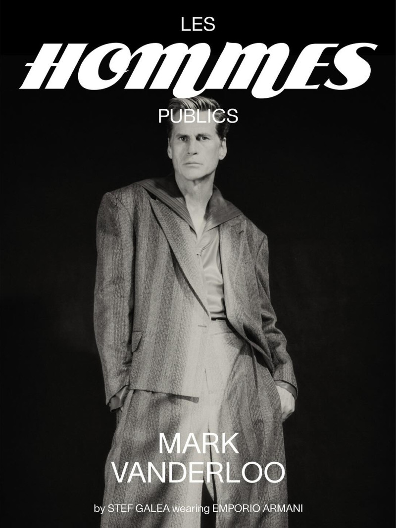 Mark Vanderloo featured on the Les Hommes Publics cover from October 2024