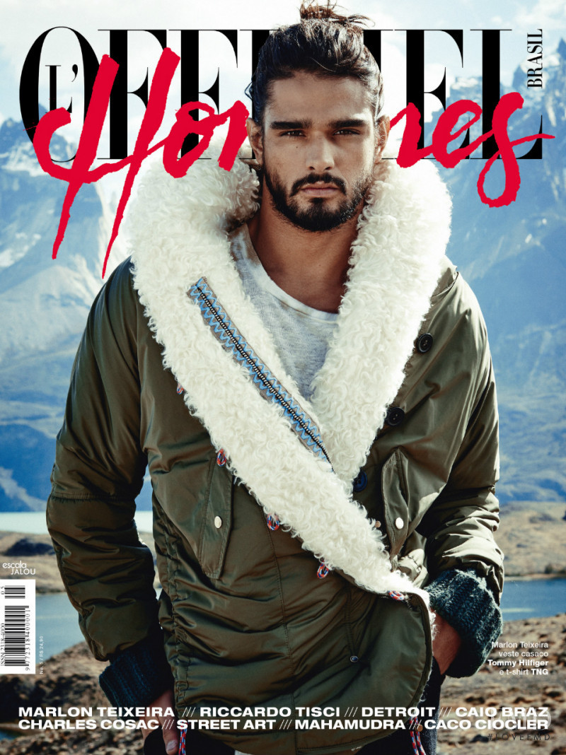 Marlon Teixeira featured on the L\'Officiel Hommes Brazil cover from May 2015