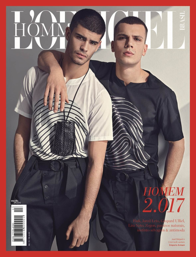 Jaad Belgaid featured on the L\'Officiel Hommes Brazil cover from June 2017