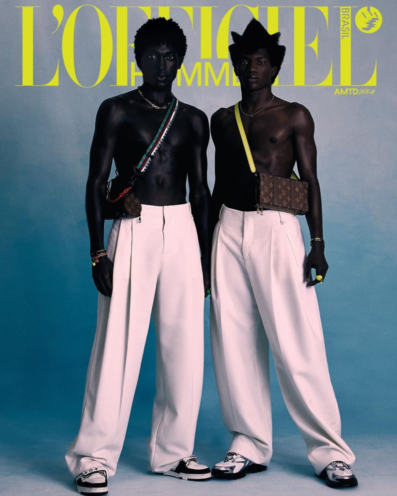 Gabriel Pitta featured on the L\'Officiel Hommes Brazil cover from October 2022