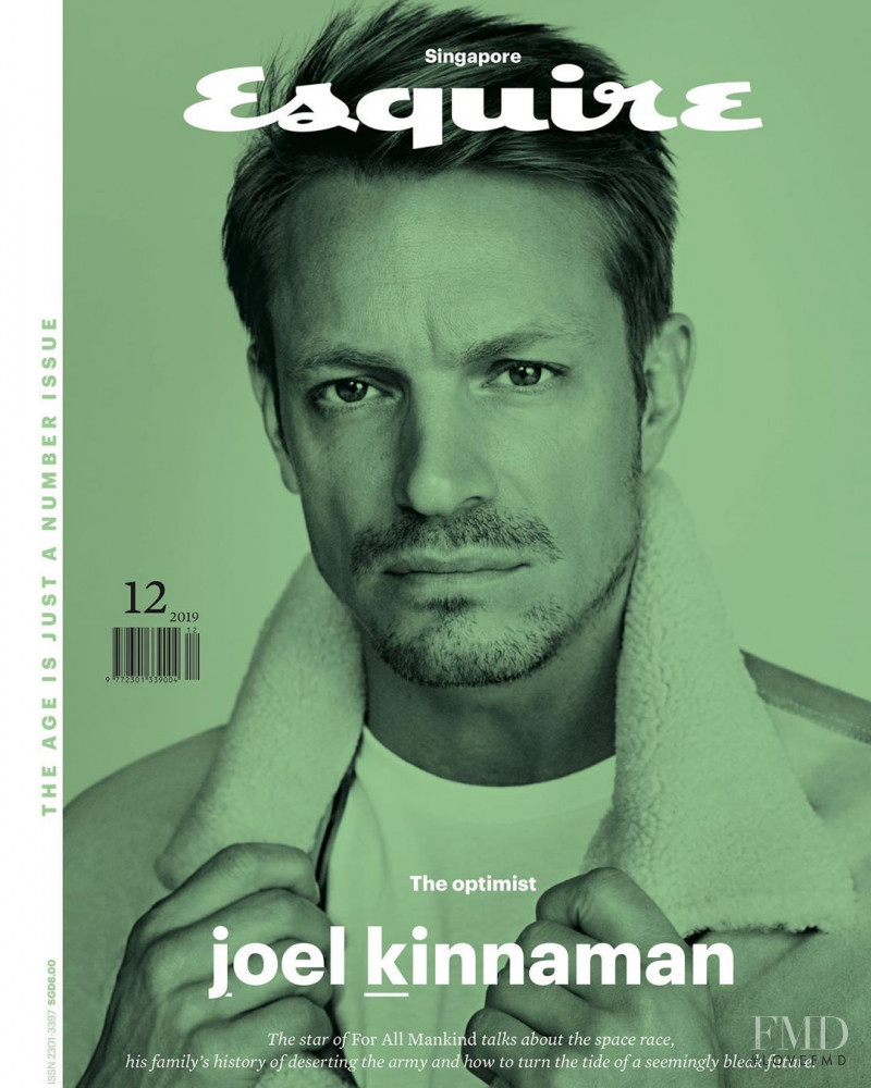 Joel Kinnaman  featured on the Esquire Singapore cover from December 2019