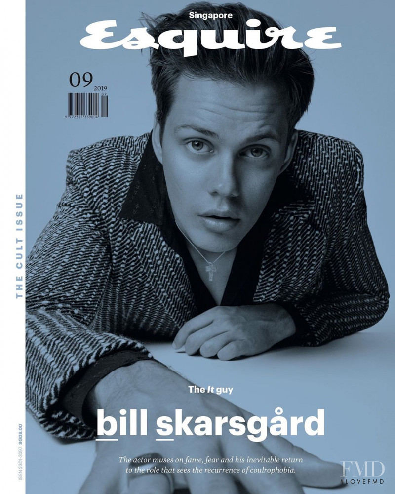 Bill Skarsgard featured on the Esquire Singapore cover from September 2019