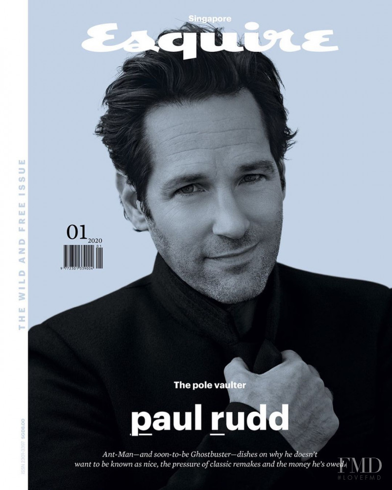 Paul Rudd featured on the Esquire Singapore cover from January 2020