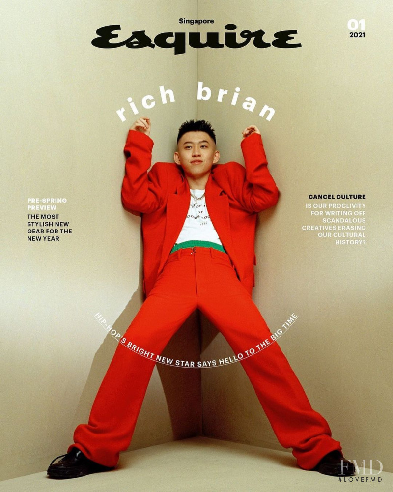 Rich Brian featured on the Esquire Singapore cover from January 2021