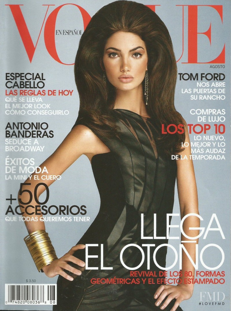 Lily Aldridge featured on the Vogue Latin America cover from August 2003