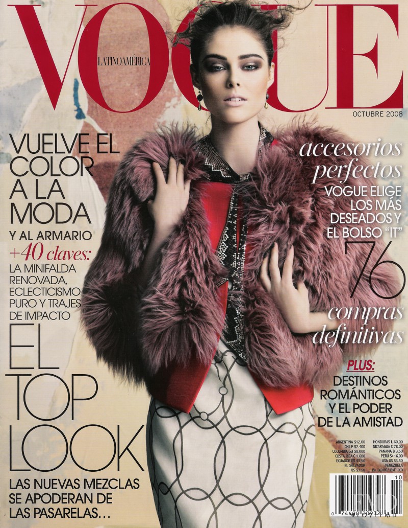 Coco Rocha featured on the Vogue Latin America cover from October 2008