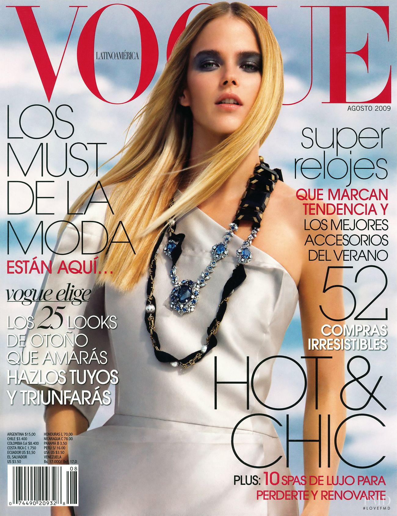 Cover of Vogue Latin America with Shannan Click, August 2009 (ID:3414 ...