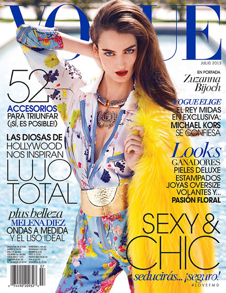 Zuzanna Bijoch featured on the Vogue Latin America cover from July 2013