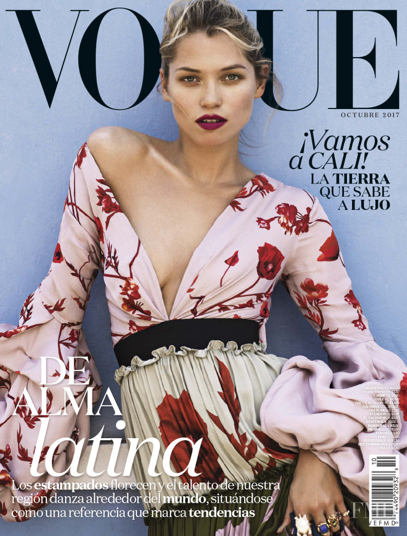 Hana Jirickova featured on the Vogue Latin America cover from October 2017