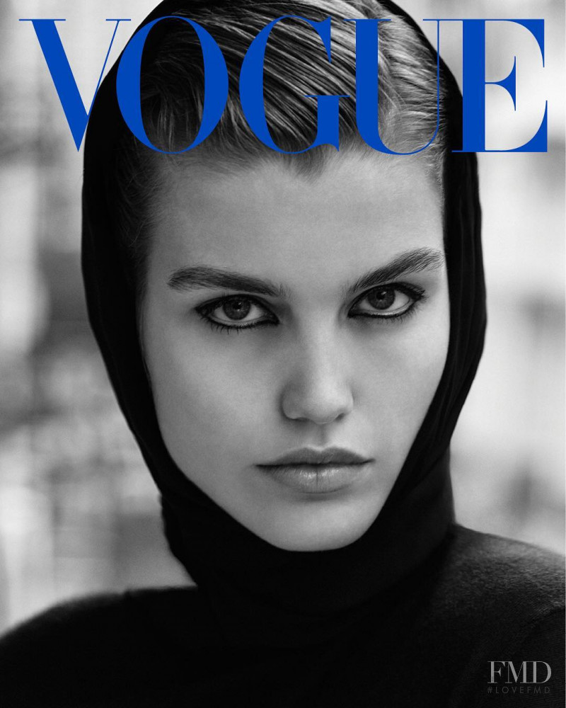 Luna Bijl featured on the Vogue Latin America cover from December 2018