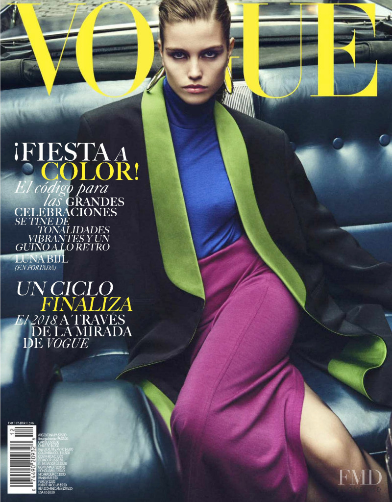 Luna Bijl featured on the Vogue Latin America cover from December 2018