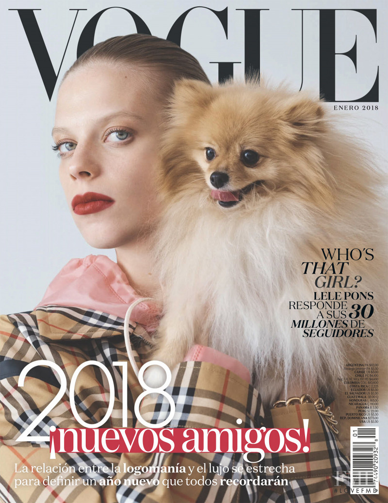 Lexi Boling featured on the Vogue Latin America cover from January 2018