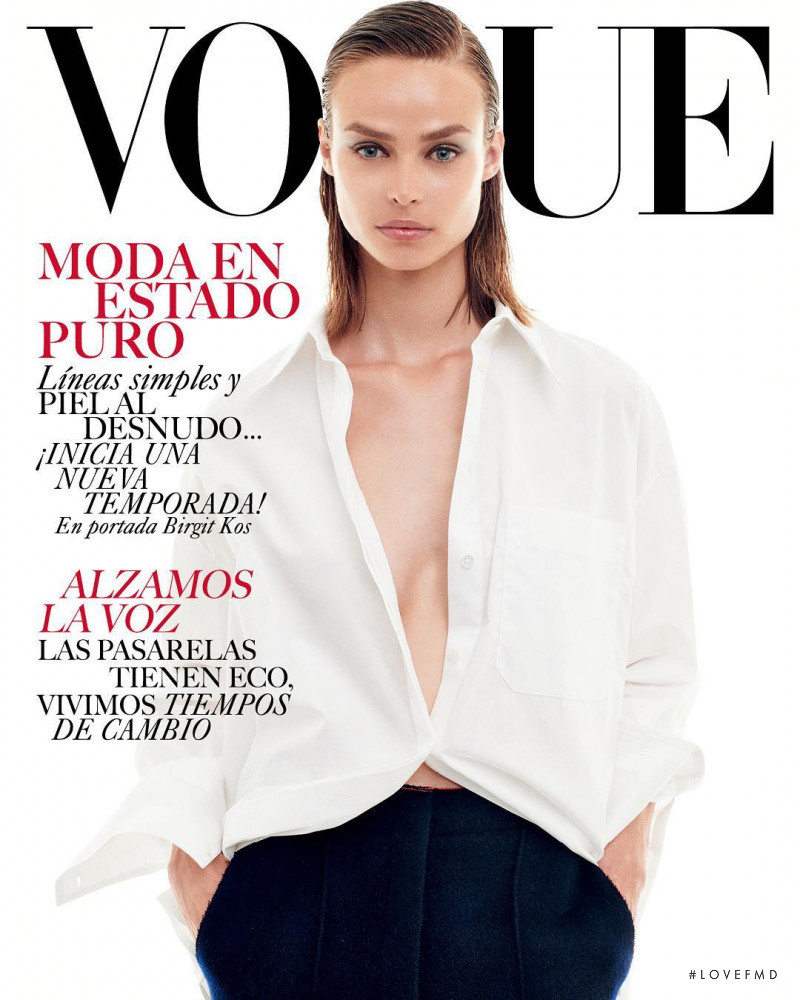 Birgit Kos featured on the Vogue Latin America cover from September 2018