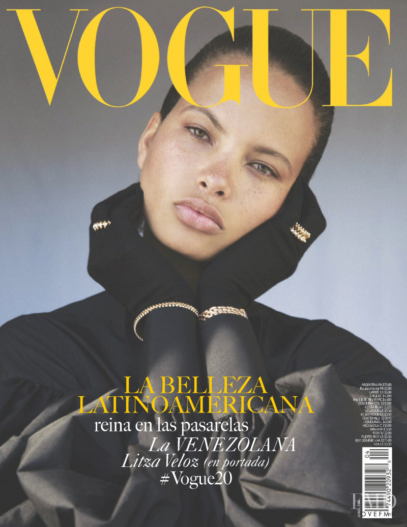 Litza Veloz featured on the Vogue Latin America cover from April 2019