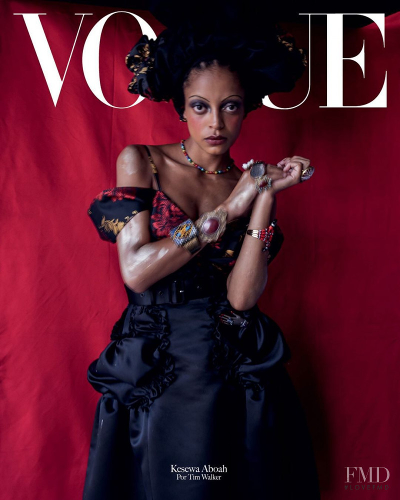Kesewa Aboah featured on the Vogue Latin America cover from December 2019
